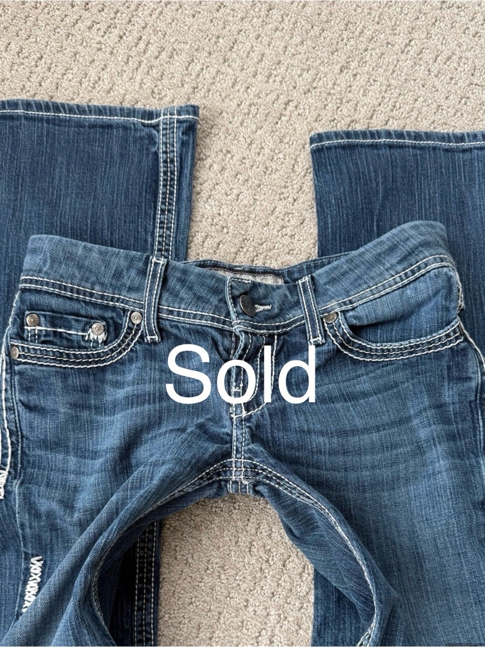 Y2K vintage BKE Blue Distressed low rise bootcut Women's Jeans